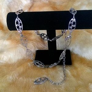 Silver in color belt